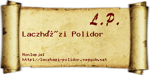 Laczházi Polidor névjegykártya